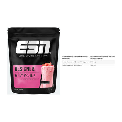 Muskelaufbau-Set: ESN Designer Whey + INLEAD Creatine Monohydrate – alle enthaltenen Artikel