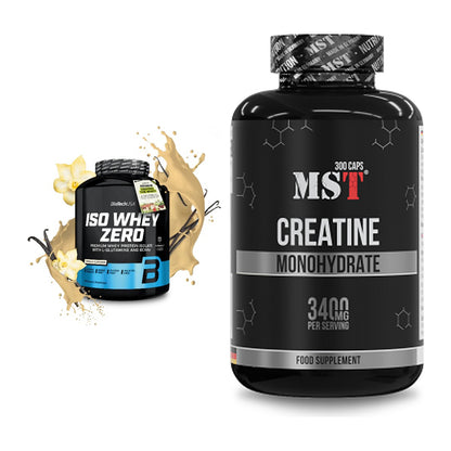 Muskelaufbau-Set: BioTech Iso Whey Zero + MST Creatine Monohydrate – alle enthaltenen Artikel