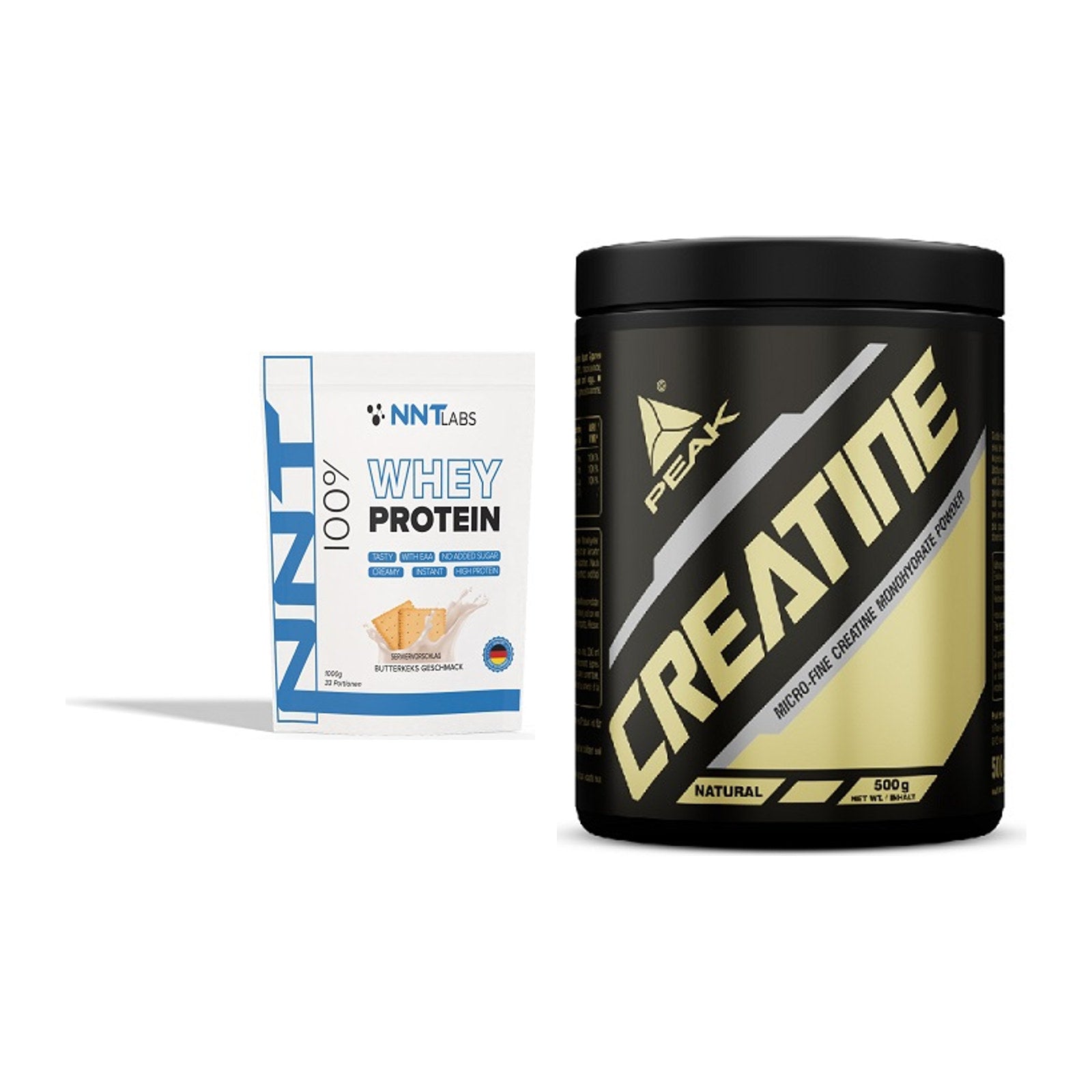Muskelaufbau-Set: NNT Whey + Peak Creatin Powder – alle enthaltenen Artikel