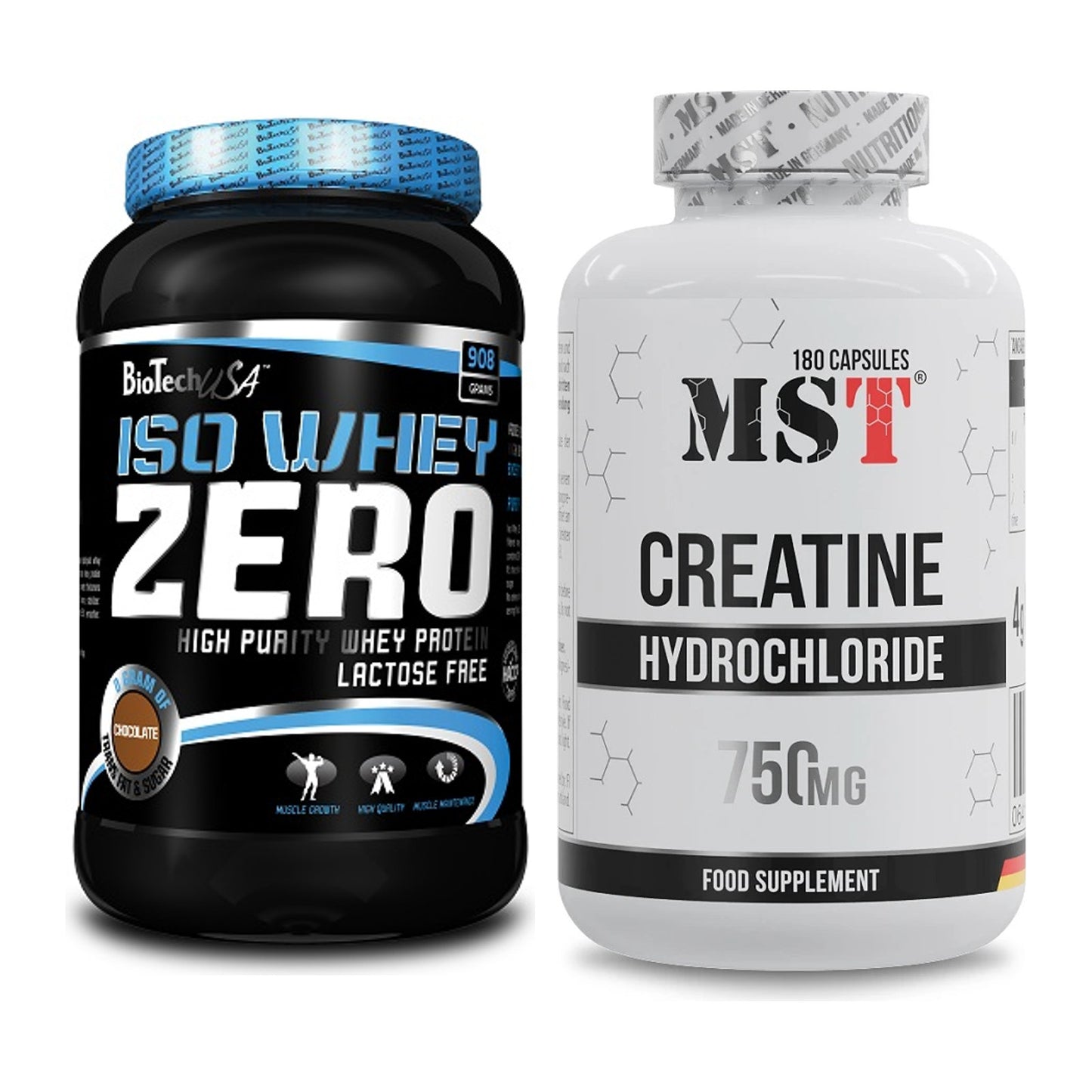 Muskelaufbau-Set: BioTech Iso Whey Zero + MST Creatine HCL – alle enthaltenen Artikel