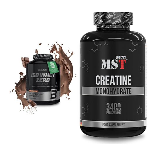 Muskelaufbau-Set: BioTech Iso Whey Zero + MST Creatine Monohydrate – alle enthaltenen Artikel