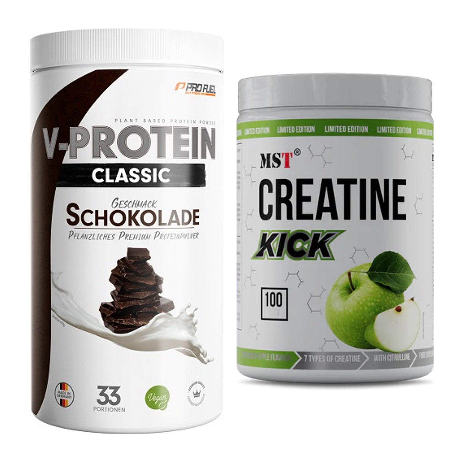 Muskelaufbau-Set: ProFuel VEGAN PROTEIN + MST Creatine Kick – alle enthaltenen Artikel