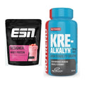 Muskelaufbau-Set: ESN Designer Whey + Nutrend Kre-Alkalyn – alle enthaltenen Artikel