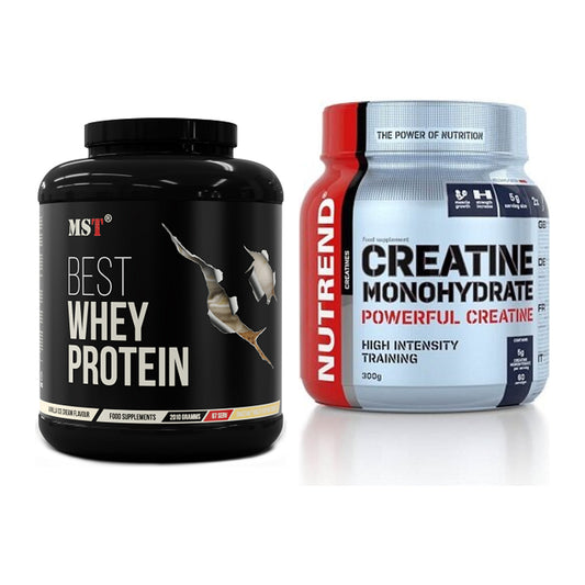 Muskelaufbau-Set: MST Best Whey Protein + Nutrend Creatine – alle enthaltenen Artikel