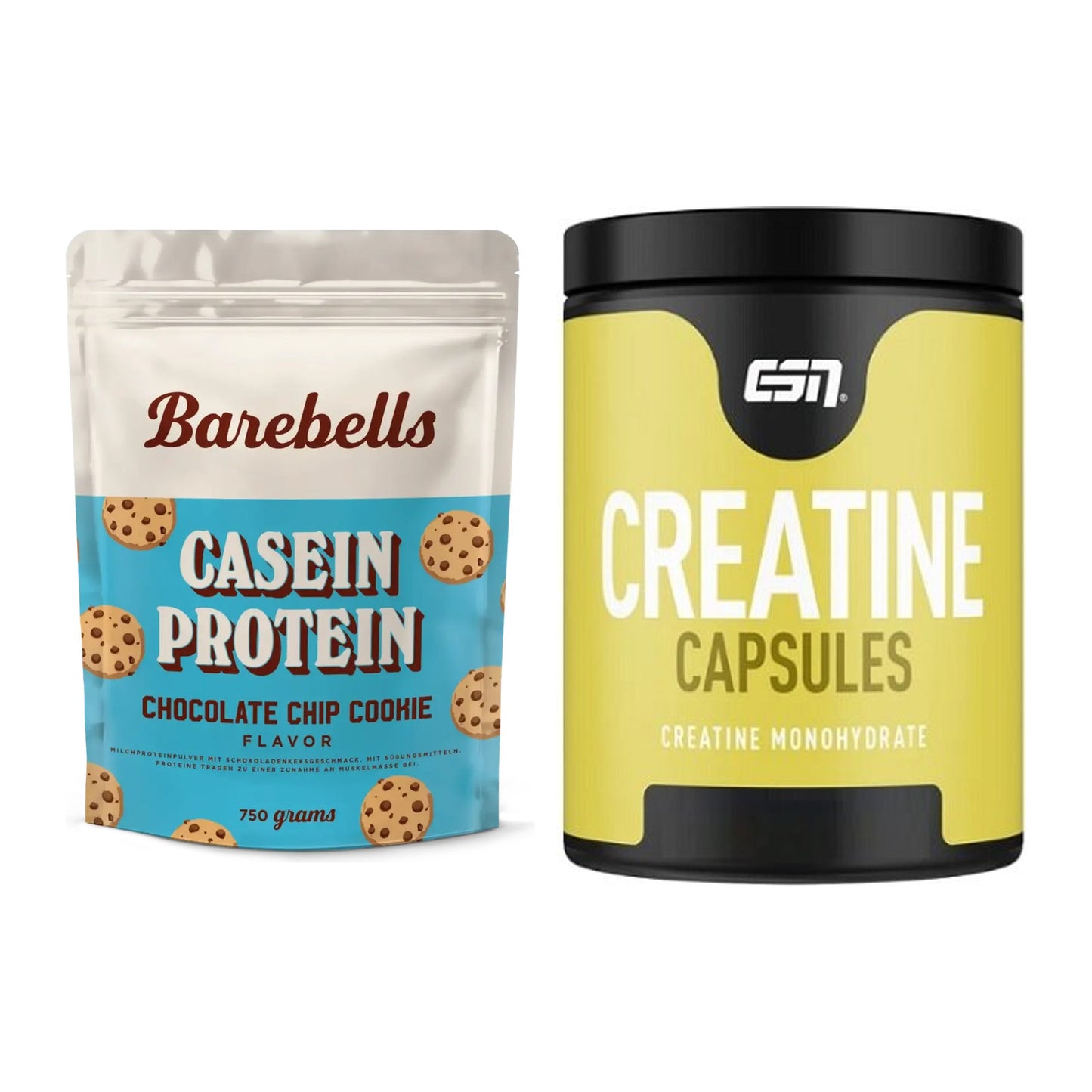 Muskelaufbau-Set: Barebells Casein Protein + ESN Ultrapure Creatine – alle enthaltenen Artikel