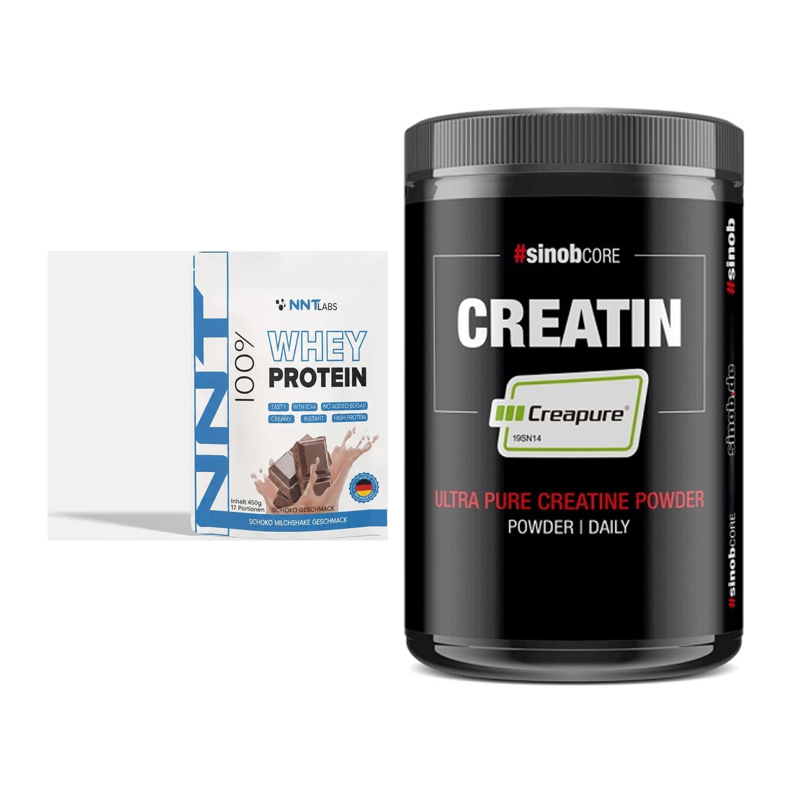 Muskelaufbau-Set: NNT Whey + Sinob Creatin CREAPURE – alle enthaltenen Artikel