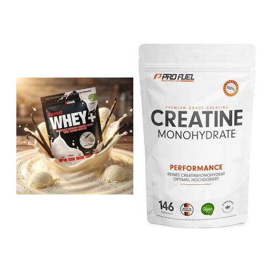 Muskelaufbau-Set: Sinob Honest Whey+ + ProFuel Creatine Monohydrate – alle enthaltenen Artikel