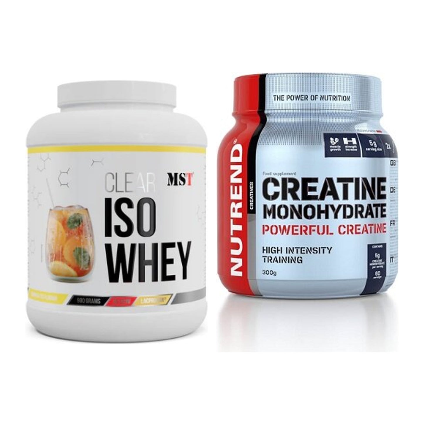 Muskelaufbau-Set: MST Iso Clear 900g + Nutrend Creatine – alle enthaltenen Artikel