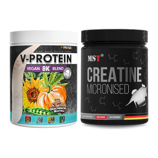 Muskelaufbau-Set: ProFuel V-Protein Vegan + MST Creatin Monohydrate – alle enthaltenen Artikel