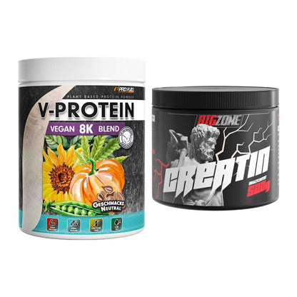 Muskelaufbau-Set: ProFuel V-Protein Vegan 8K Blend + Big Zone Creatin – alle enthaltenen Artikel