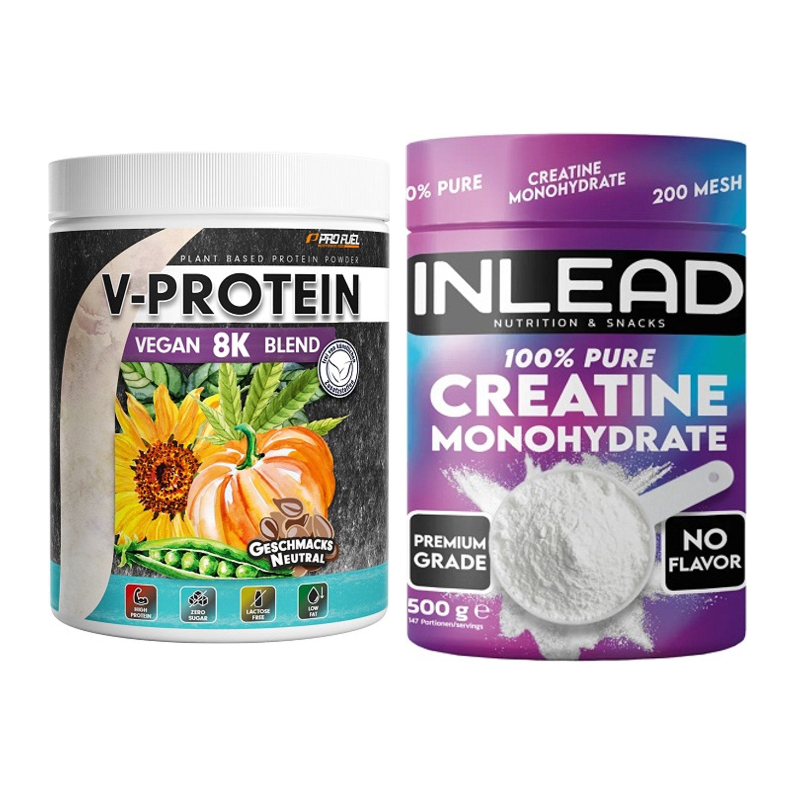 Muskelaufbau-Set: ProFuel V-Protein Vegan + INLEAD Creatine – alle enthaltenen Artikel