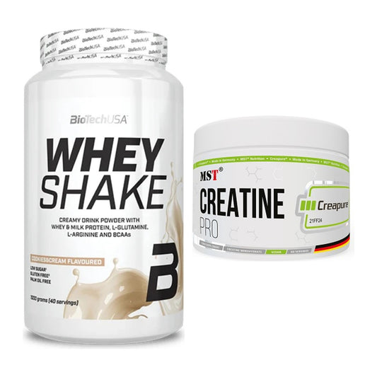 Muskelaufbau-Set: BioTech Whey Shake + MST Creatin Pro CREAPURE – alle enthaltenen Artikel