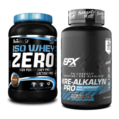 Muskelaufbau-Set: BioTech Iso Whey Zero + EFX Kre-Alkalyn PRO – alle enthaltenen Artikel