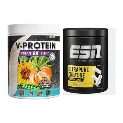 Muskelaufbau-Set: ProFuel V-Protein Vegan + ESN Ultrapure Creatine – alle enthaltenen Artikel