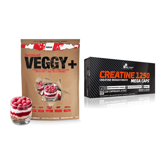 Muskelaufbau-Set: Sinob VEGGY + VEGAN + Olimp Creatine Mega Caps – alle enthaltenen Artikel