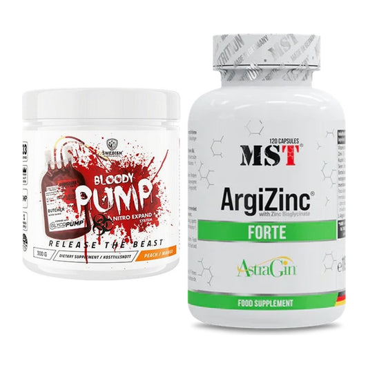 Trainings-Set: Swedish Supplements Bloody Pump + MST ArgiZinc Forte – alle enthaltenen Artikel