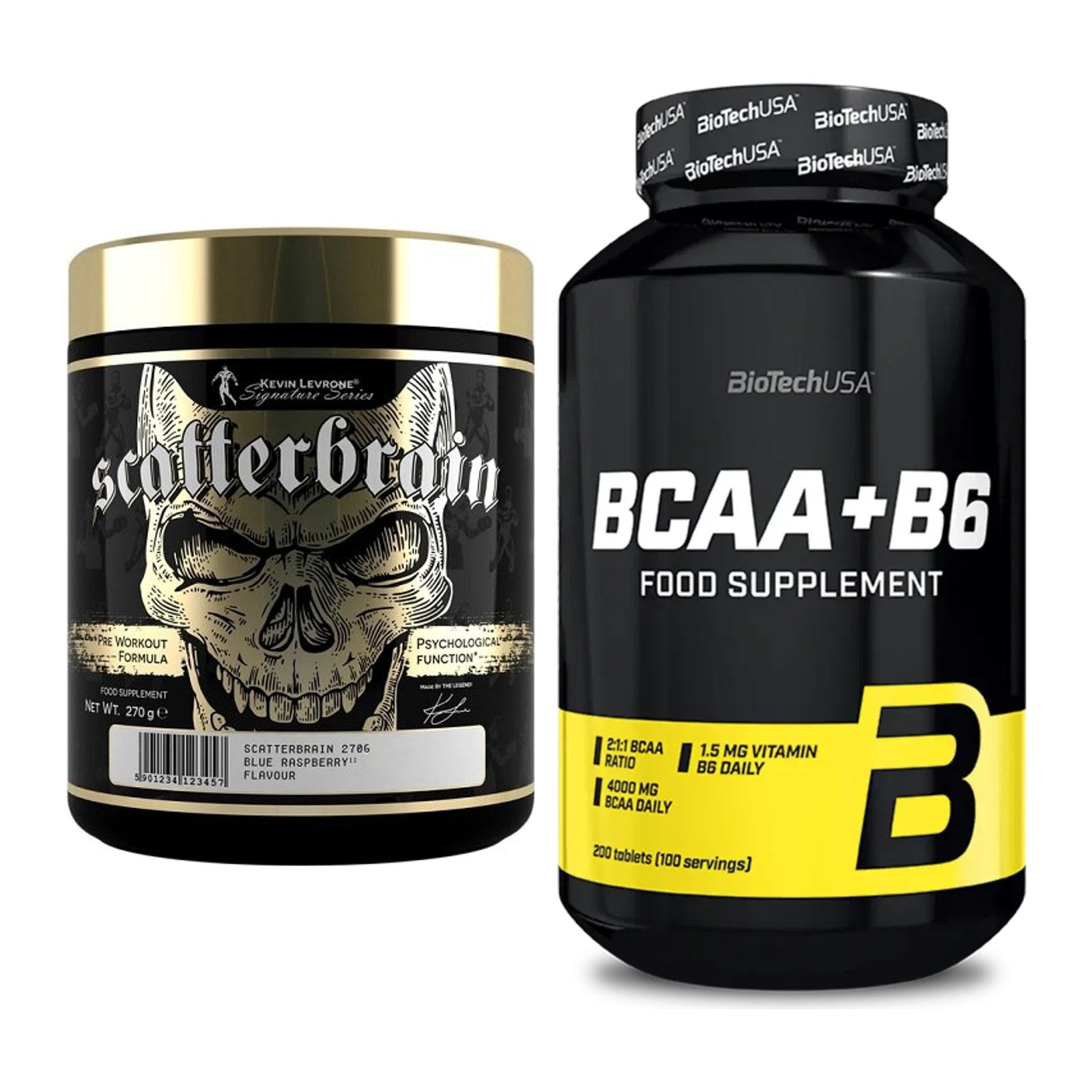 Trainings-Set: Kevin Levrone Scatterbrain + BioTech BCAA+B6 200 Tabl – alle enthaltenen Artikel