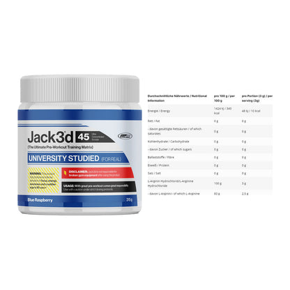 Trainings-Set: USP Labs Jack3d 45 Serv. + INLEAD L-Arginin HCL – alle enthaltenen Artikel