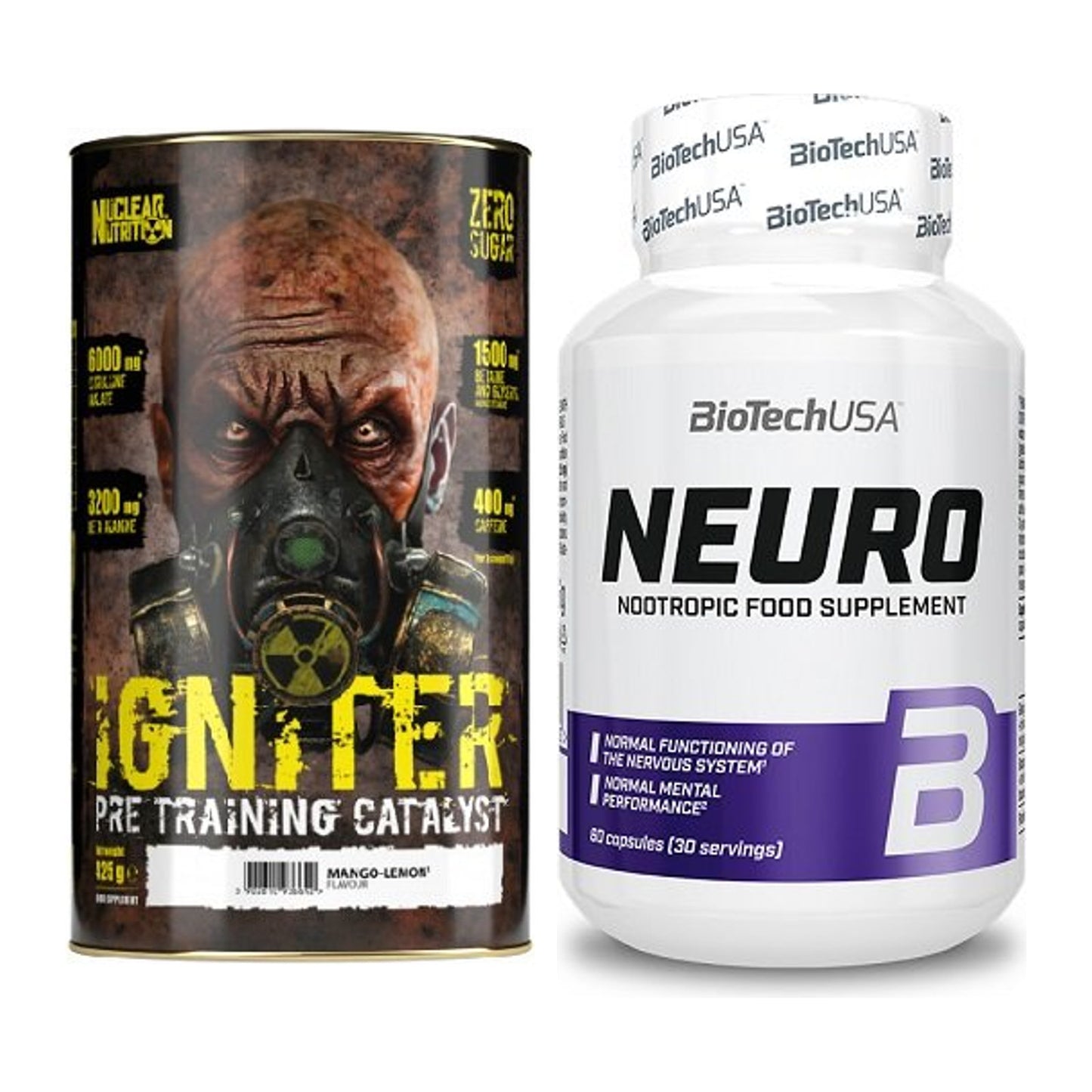 Trainings-Set: Nuclear Nutrition IGNITER Booster + BioTech Neuro – alle enthaltenen Artikel