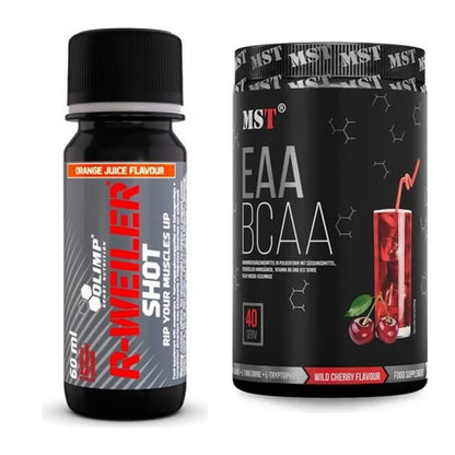 Trainings-Set: Olimp R-Weiler Shot + MST EAA & BCAA – alle enthaltenen Artikel
