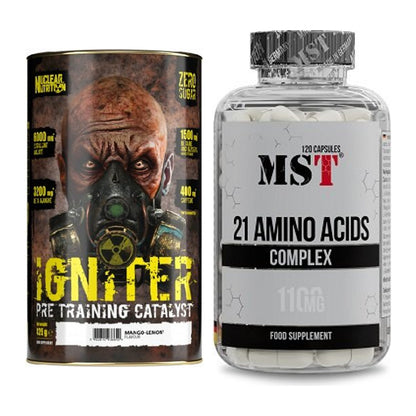 Trainings-Set: Nuclear Nutrition IGNITER Booster + MST 21 Amino Acids – alle enthaltenen Artikel