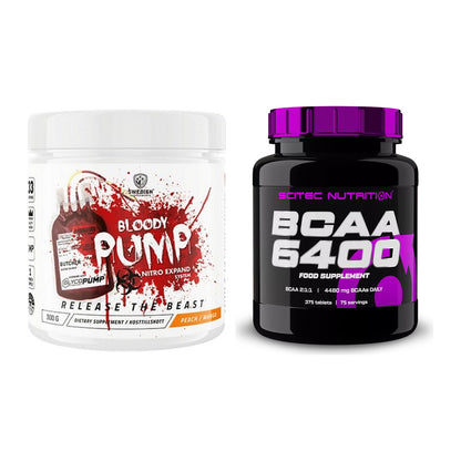 Trainings-Set: Swedish Supplements Bloody Pump + Scitec BCAA 6400 – alle enthaltenen Artikel