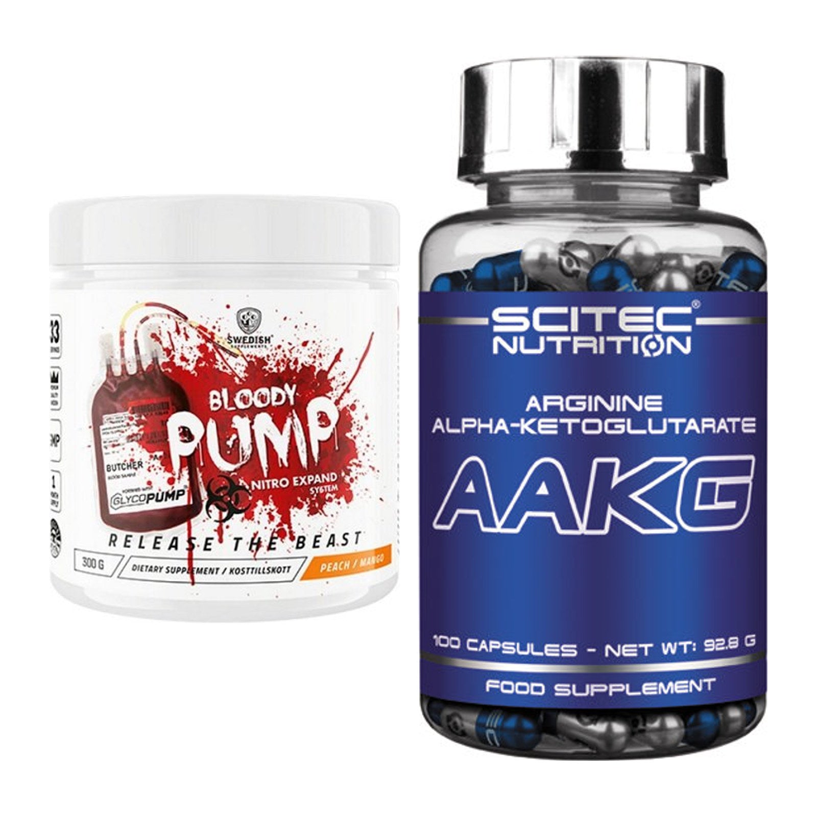 Trainings-Set: Swedish Supplements Bloody Pump + Scitec AAKG – alle enthaltenen Artikel