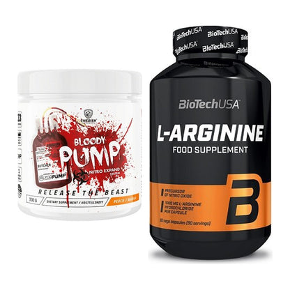 Trainings-Set: Swedish Supplements Bloody Pump + BioTech L-Arginine – alle enthaltenen Artikel