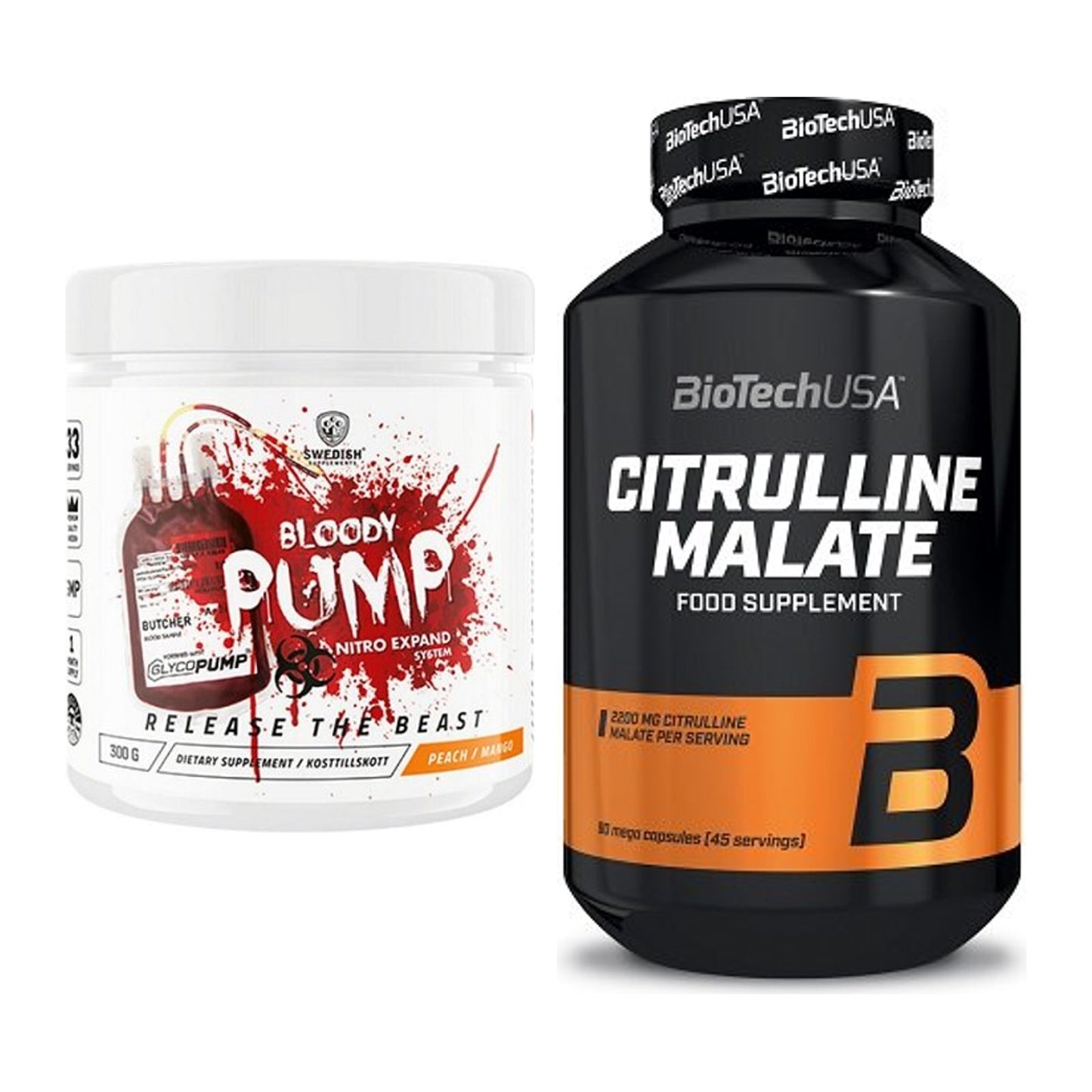 Trainings-Set: Swedish Supplements Bloody + BioTech Citrulline Malate – alle enthaltenen Artikel