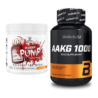 Trainings-Set: Swedish Supplements Bloody + BioTech AAKG 1000mg 100 – alle enthaltenen Artikel