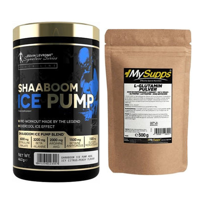Trainings-Set: Kevin Levrone Shaaboom Ice Pump + MySupps Glutamine – alle enthaltenen Artikel