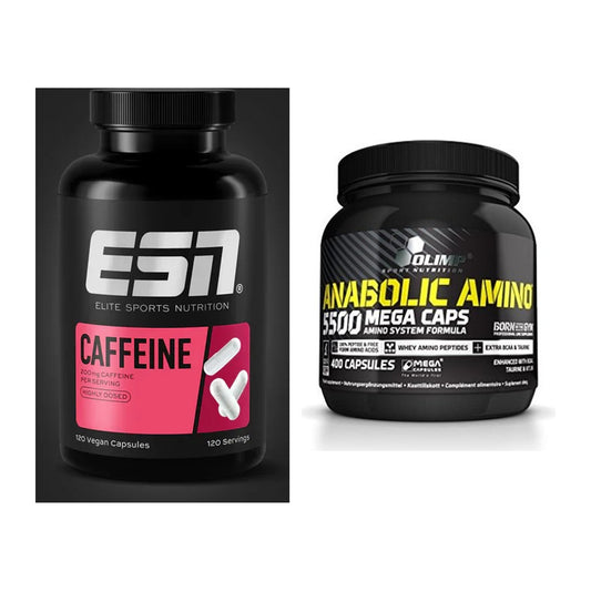 Trainings-Set: ESN Caffeine Caps + Olimp Anabolic Amino 5500 Mega – alle enthaltenen Artikel