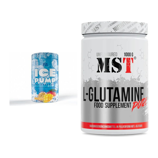Trainings-Set: FA Nutrition ICE Pump Pre-Workout + MST Glutamine – alle enthaltenen Artikel