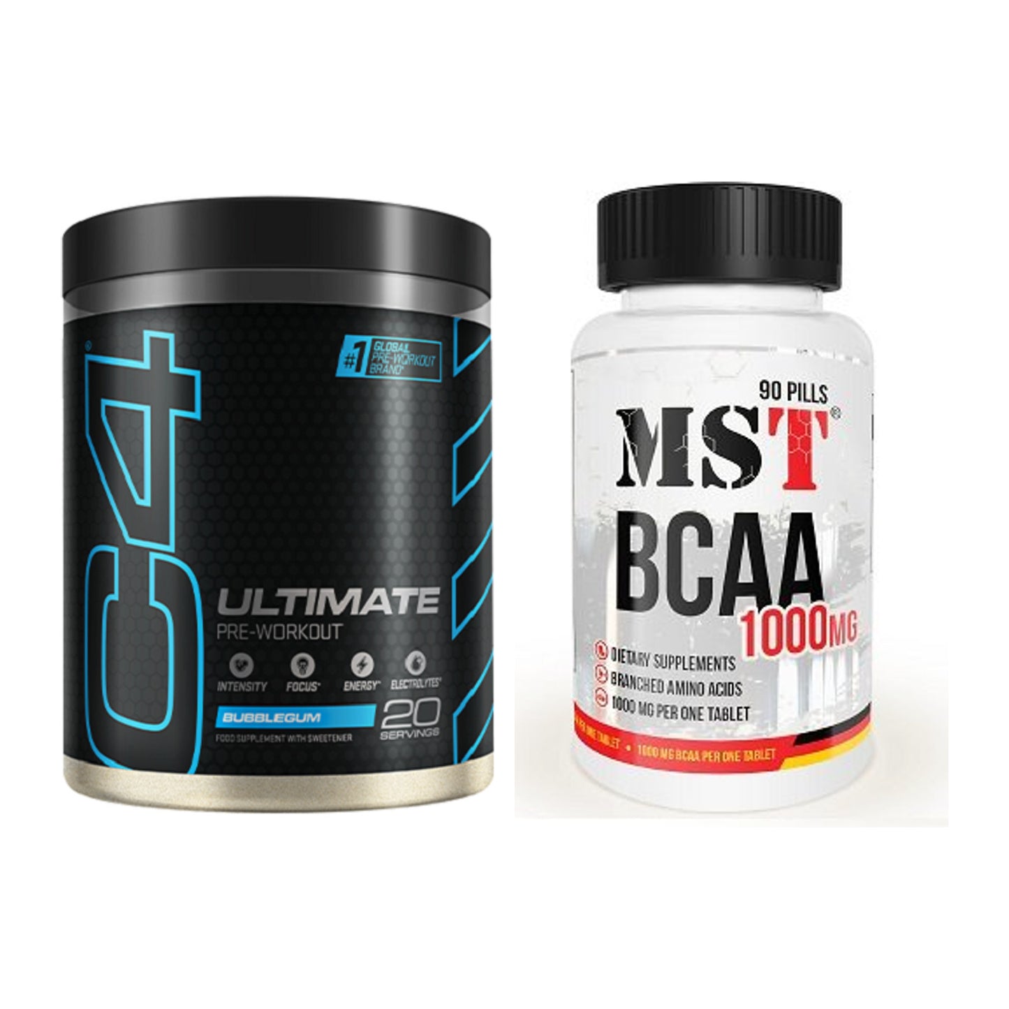 Trainings-Set: Cellucor C4 ULTIMATE 20 + MST BCAA 1000 (90 Tabl.) – alle enthaltenen Artikel