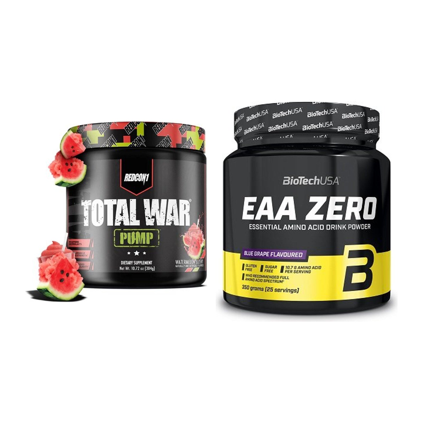 Trainings-Set: Redcon1 Total War PUMP + BioTech EAA Zero – alle enthaltenen Artikel