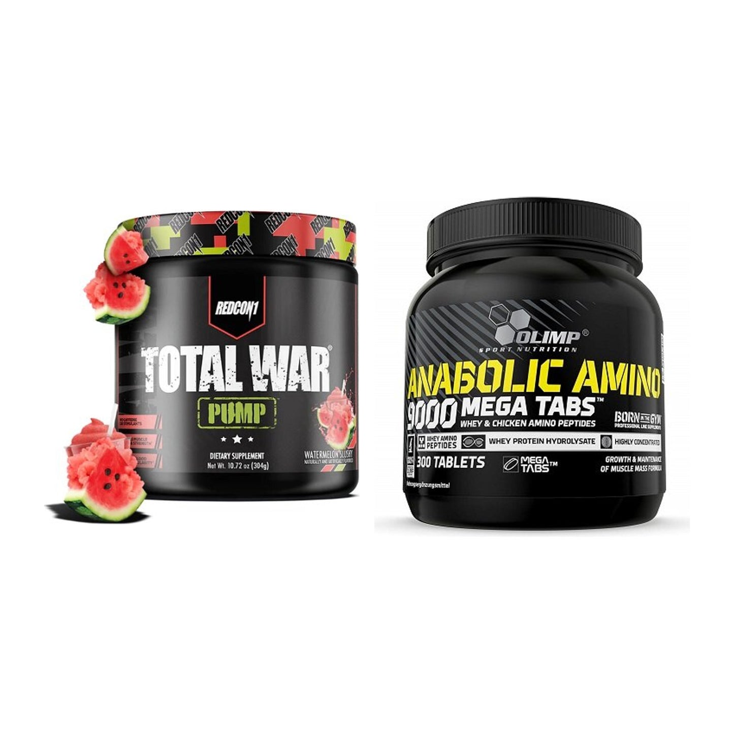 Trainings-Set: Redcon1 Total War PUMP + Olimp Anabolic Amino 9000 Mega – alle enthaltenen Artikel