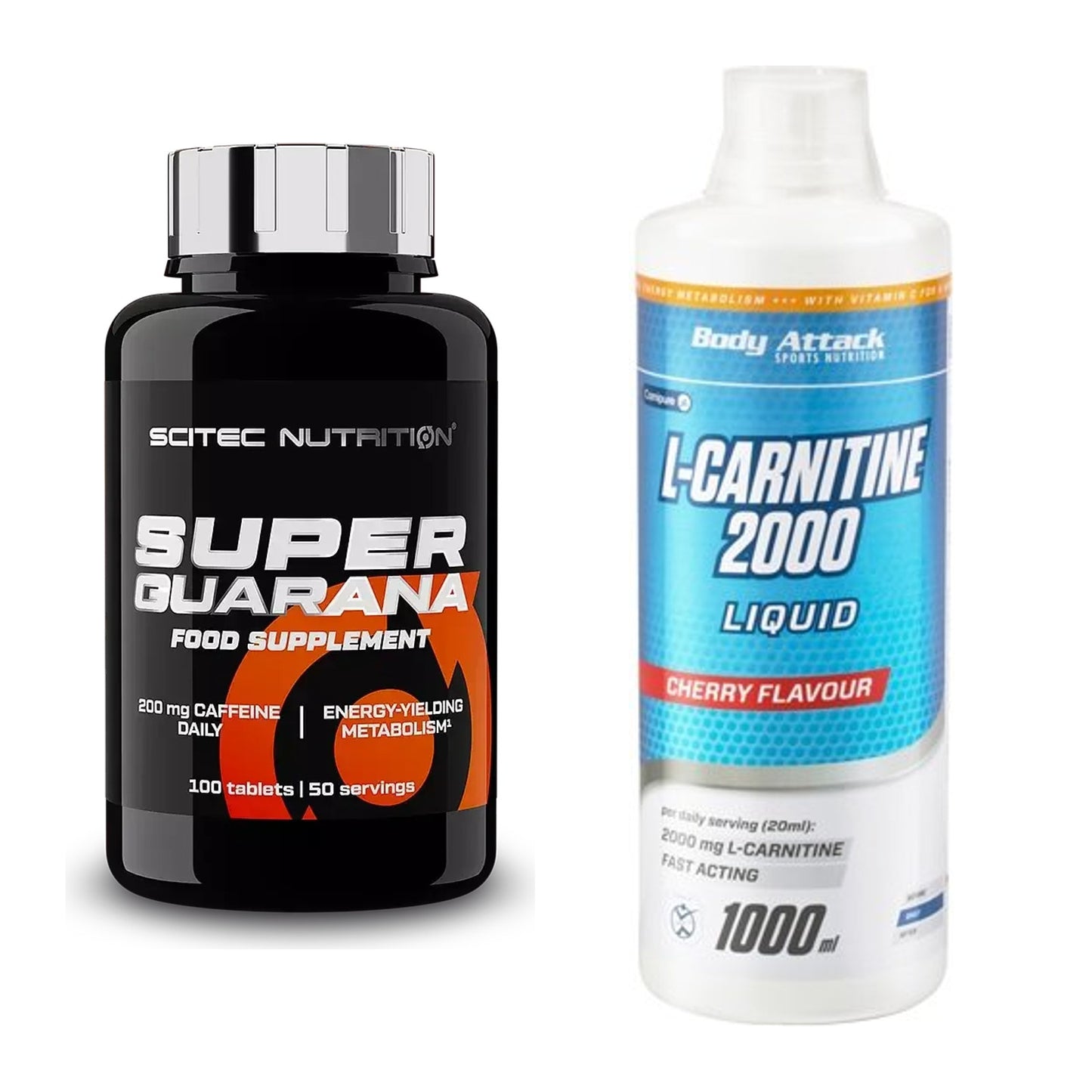 Trainings-Set: Scitec Super Guarana 100 + Body Attack L-Carnitine – alle enthaltenen Artikel