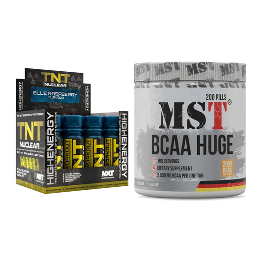 Trainings-Set: NXT Nutrition TNT Nuclear + MST BCAA Huge 200 Tabl./ – alle enthaltenen Artikel