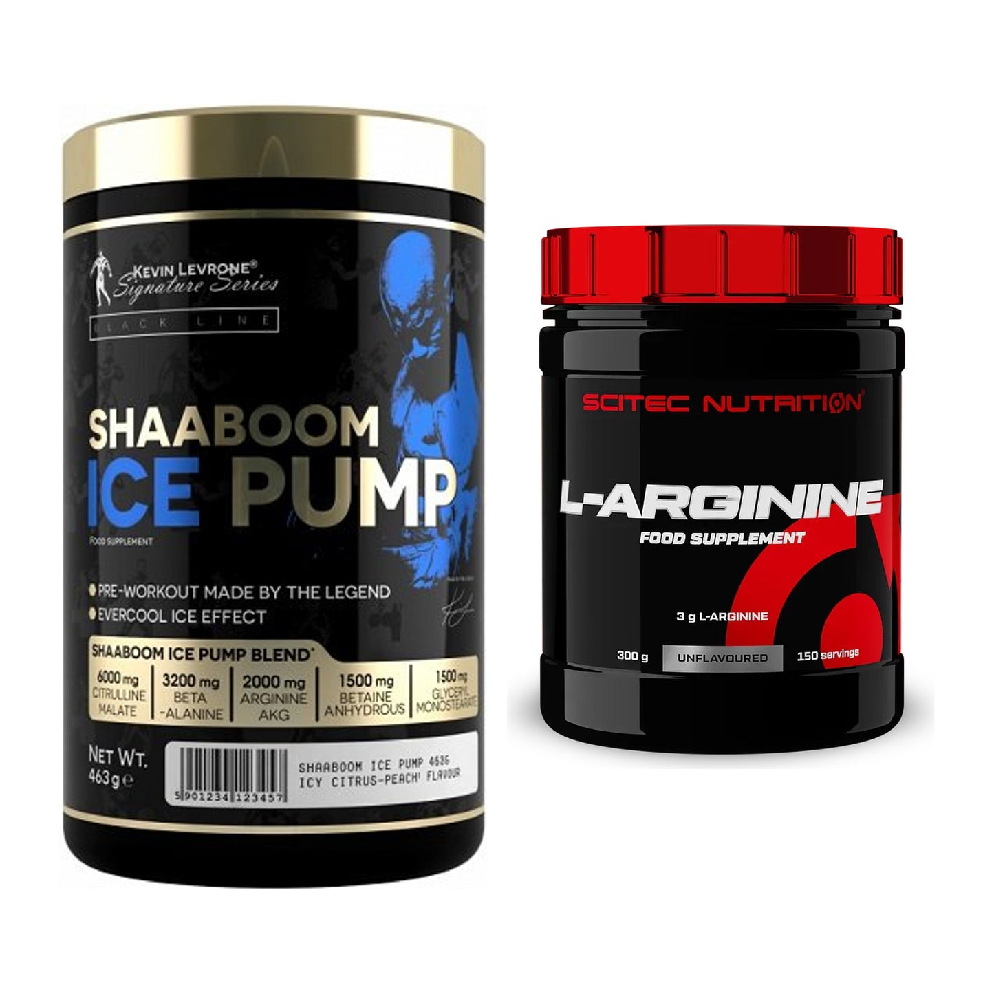 Trainings-Set: Kevin Levrone Shaaboom Ice Pump + Scitec Arginin – alle enthaltenen Artikel