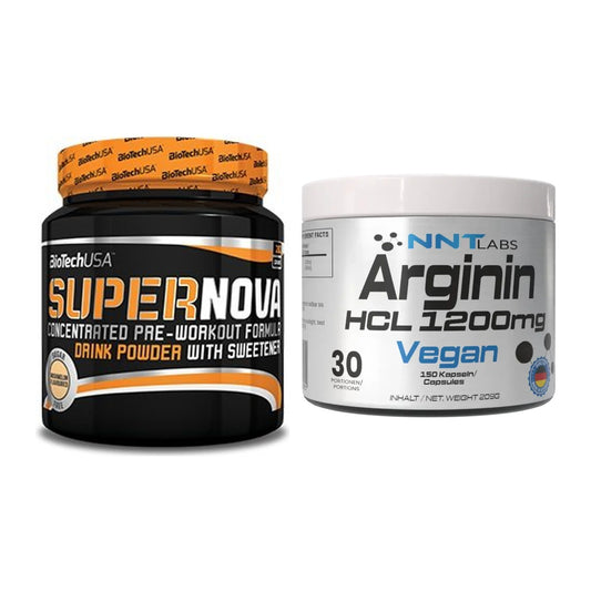 Trainings-Set: BioTech Supernova + NNT Arginin HCL 1200 mg – alle enthaltenen Artikel