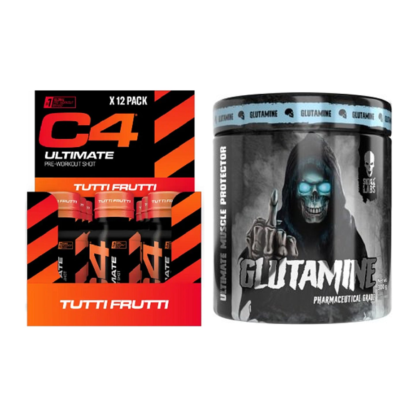 Trainings-Set: Cellucor C4 Ultimate Pre-Workout + Skull Labs Glutamine – alle enthaltenen Artikel