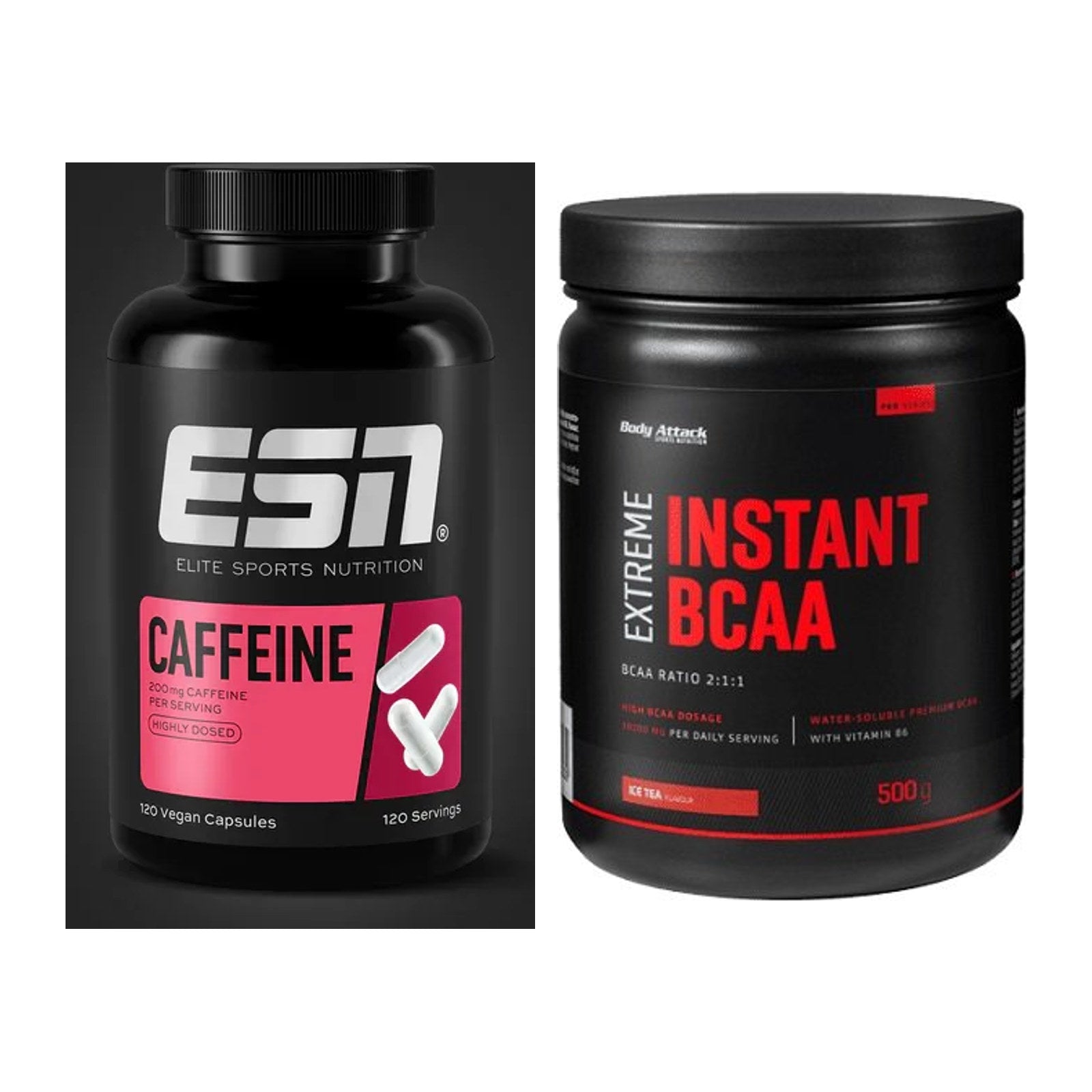 Trainings-Set: ESN Caffeine Caps + Body Attack Instant BCAA Extreme – alle enthaltenen Artikel