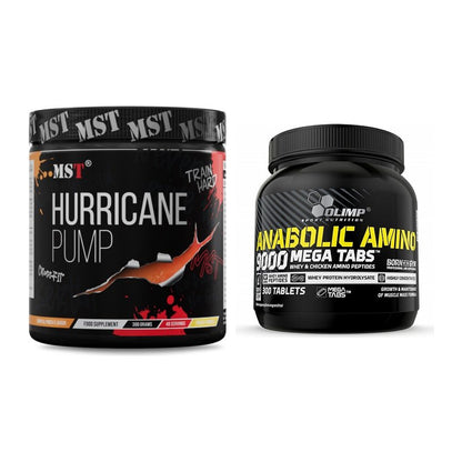 Trainings-Set: MST Hurricane Pump + Olimp Anabolic Amino 9000 Mega – alle enthaltenen Artikel