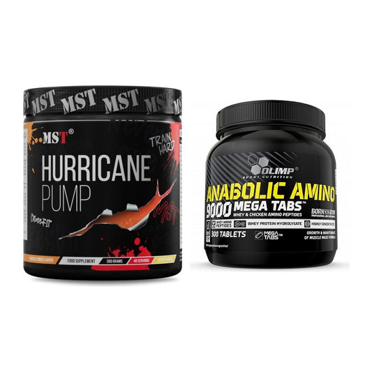 Trainings-Set: MST Hurricane Pump + Olimp Anabolic Amino 9000 Mega – alle enthaltenen Artikel