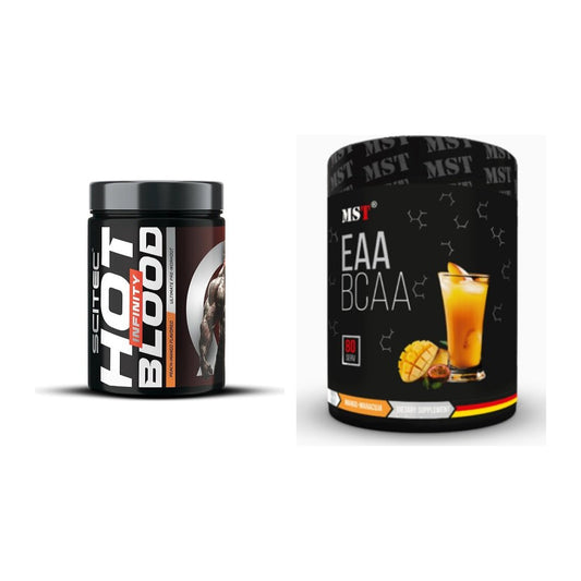Trainings-Set: Scitec Hot Blood INFINITY + MST EAA & BCAA – alle enthaltenen Artikel
