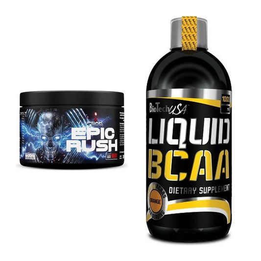 Trainings-Set: Peak Epic Rush + BioTech Liquid BCAA – alle enthaltenen Artikel