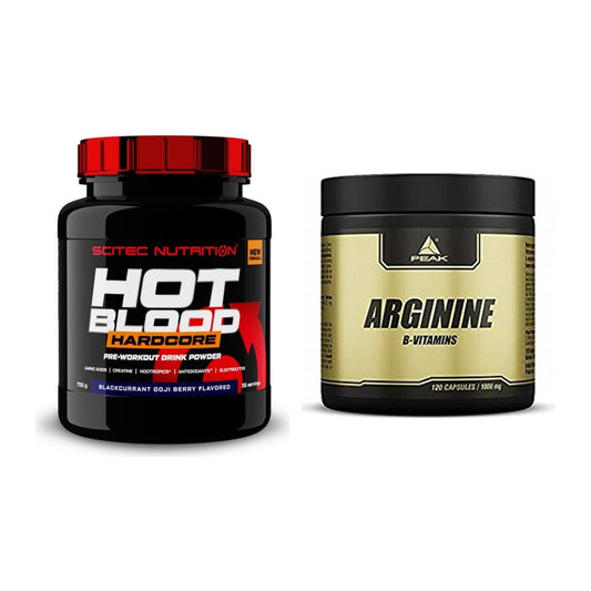 Trainings-Set: Scitec Hot Blood Hardcore + Peak Arginin – alle enthaltenen Artikel