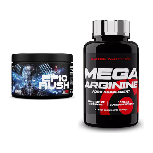 Trainings-Set: Peak Epic Rush + Scitec Mega Arginine – alle enthaltenen Artikel