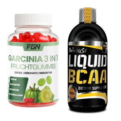 Trainings-Set: FGN Garcinia 60 Fruchtgummies + BioTech Liquid BCAA – alle enthaltenen Artikel