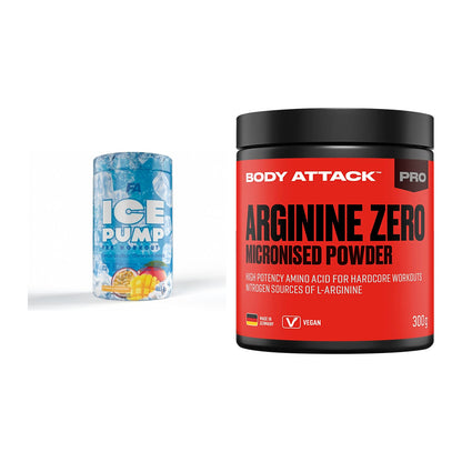 Trainings-Set: FA Nutrition ICE Pump + Body Attack 100 % Arginine – alle enthaltenen Artikel
